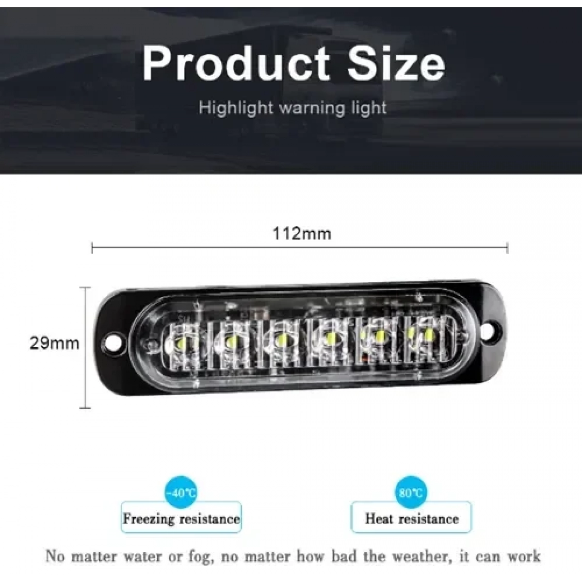 Φανάρι LED μπλε – κόκκινο με 18 λειτουργίες 11cm 12V – 24V 6 SMD 1080LM IP66 0076 - Image 5