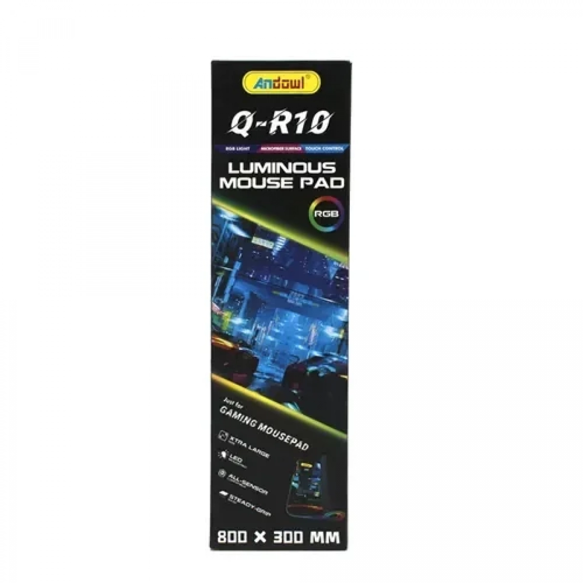 Gaming MousePad Games Start με RGB LED περίγραμμα 80x30cm Andowl Q-R10 - Image 6