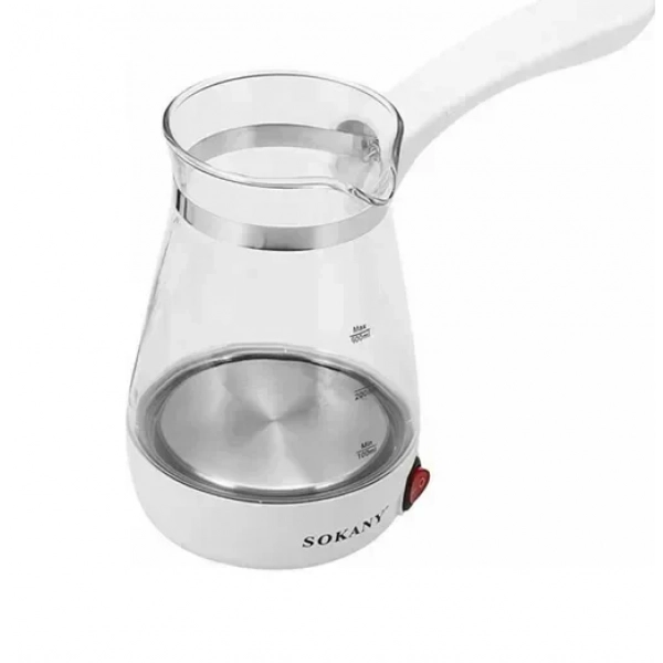 Ηλεκτρικό μπρίκι 600W με χωρητικότητα 400ml λευκό Sokany YLW-606