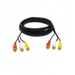 Καλώδιο εικόνας και ήχου 3 RCA σε 3 RCA 1.5m TR-2035 μαύρο