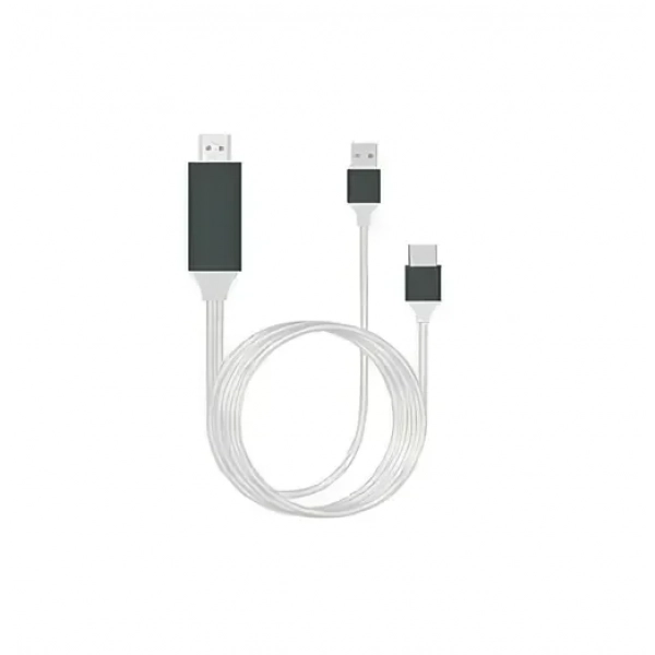 Καλώδιο Type-C σε HDMI 4K 2m με τροφοδοσία USB L9H λευκό