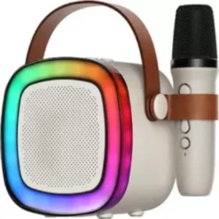 CMiK MK-02 Karaoke Ηχείο Bluetooth 10W με Μικρόφωνο σε Μπεζ Χρώμα