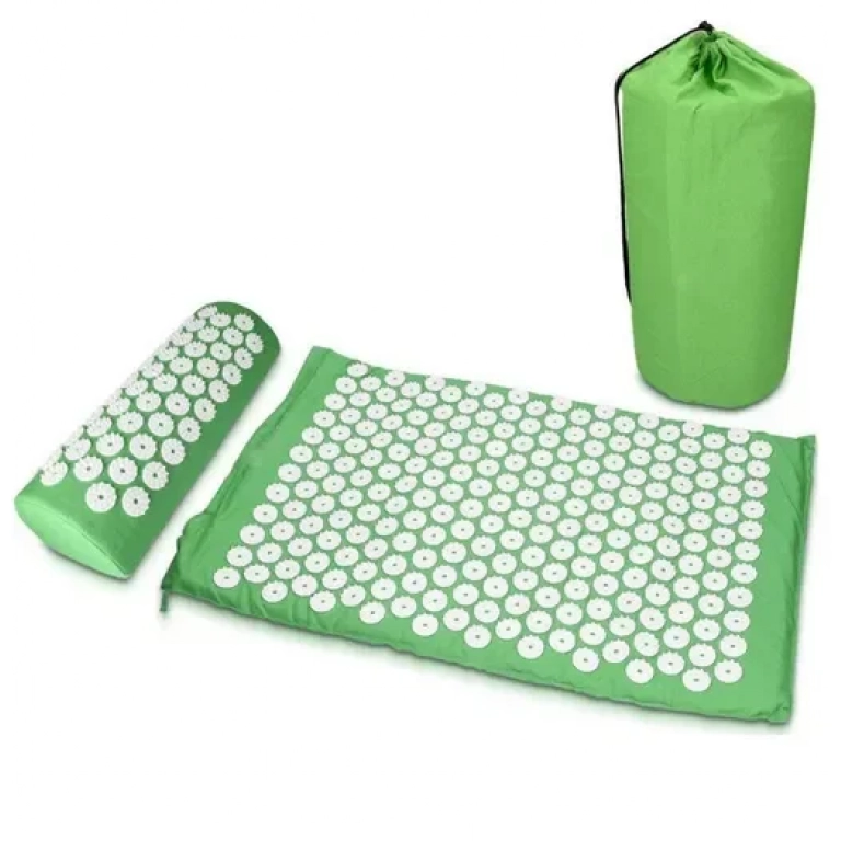 Μαξιλάρι και χαλάκι μασάζ για το σώμα Acupressure Mat πράσινο