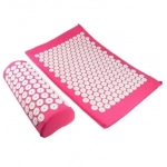 Μαξιλάρι και χαλάκι μασάζ για το σώμα Acupressure Mat ροζ