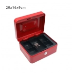 Μεταλλικό κουτί ταμείου με 2 κλειδιά 20x16x9cm XS-20C κόκκινο