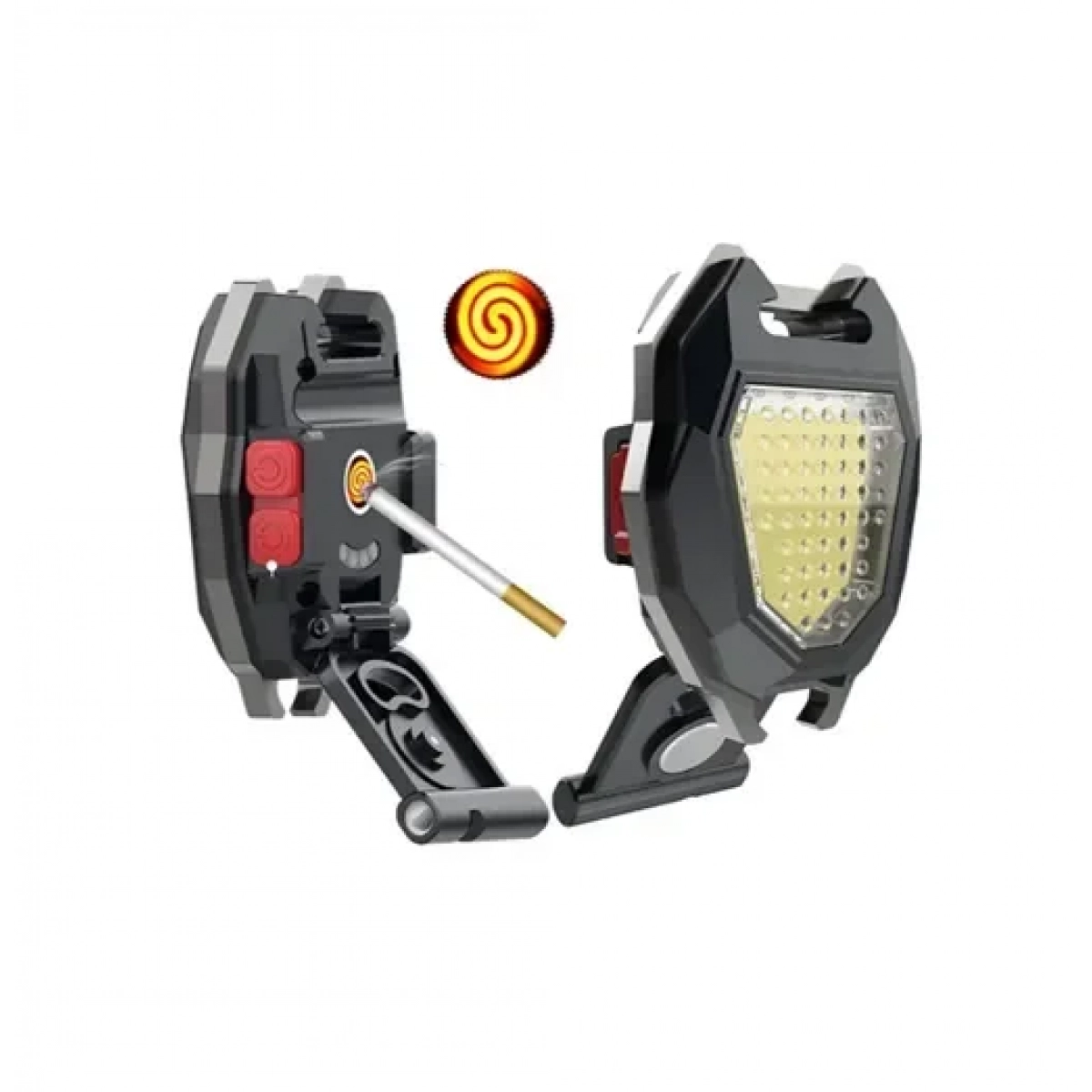 Mini επαναφορτιζόμενος φακός LED COB ψυχρό – θερμό – κόκκινο με αναπτήρα IPX4 - Image 3