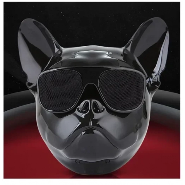Mini φορητό ασύρματο ηχείο Bluetooth 3W σε σχήμα Bulldog με διάρκεια μπαταρίας έως 4 ώρες TF/FM 006 μαύρο