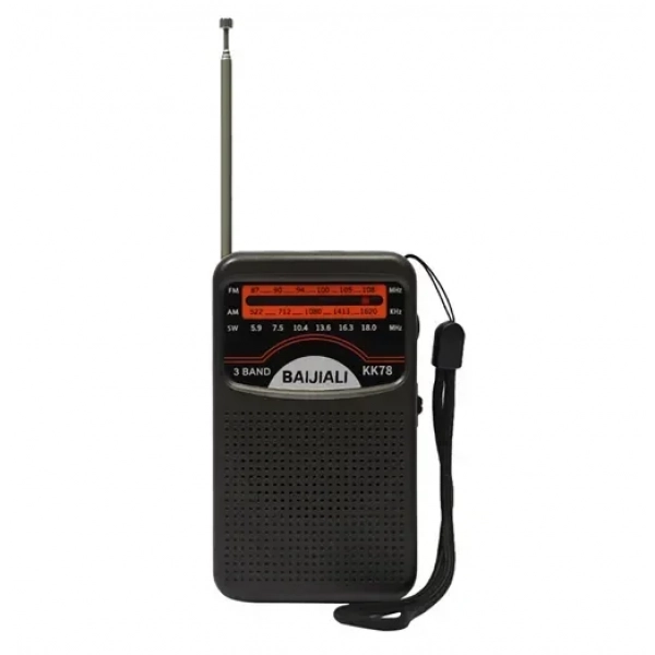 Mini φορητό ψηφιακό ραδιόφωνο SW/AM/FM LCD KK78 μαύρο