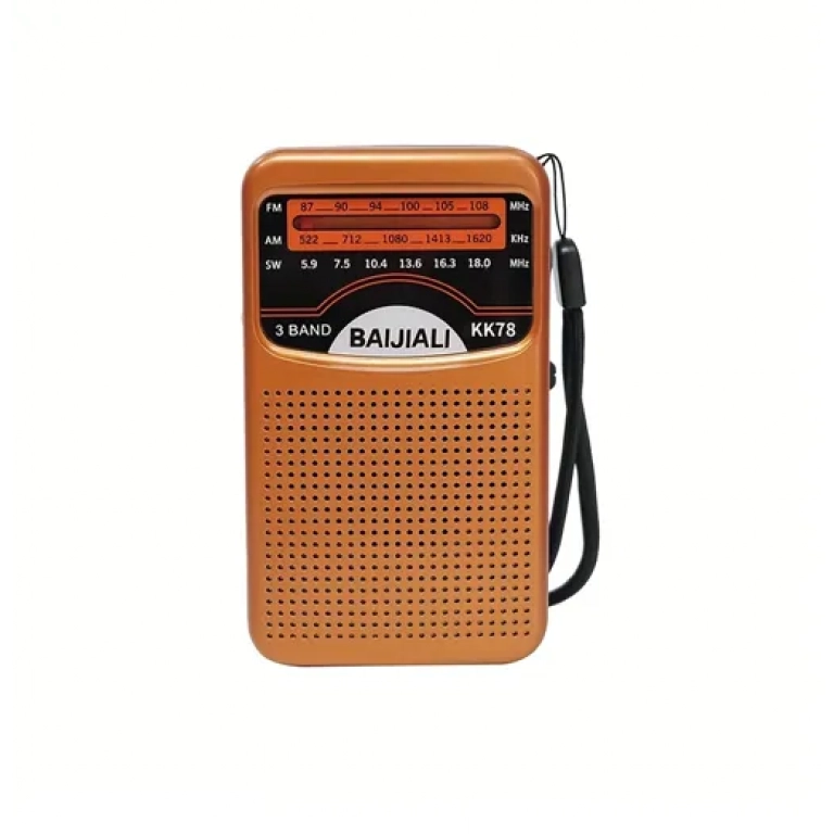 Mini φορητό ψηφιακό ραδιόφωνο SW/AM/FM LCD KK78 πορτοκαλί