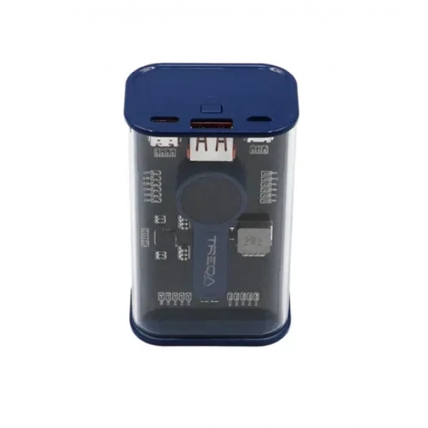 Powerbank 10000 mAh με θύρα USB και θύρα USB-C Treqa TR-051 22.5W μπλε