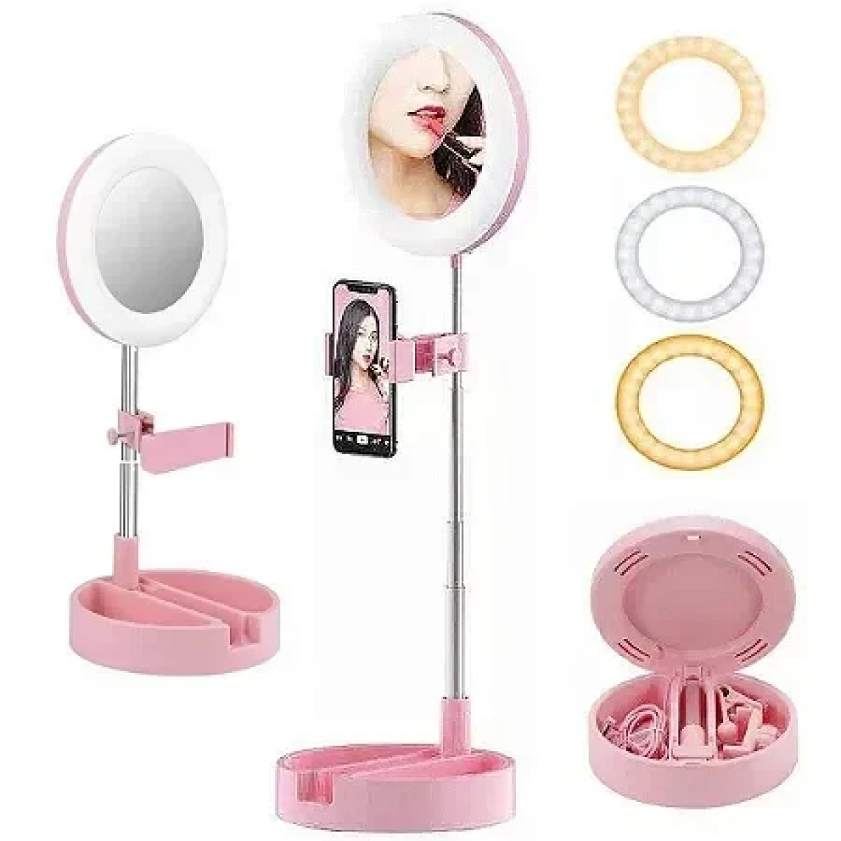 Ring light & καθρέπτης 2 σε 1 – G3 Ring light μαύρο - Image 3