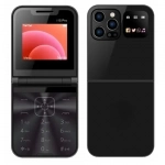 Αναδιπλούμενο Κινητό Τηλέφωνο 2.4'' με 2 sim i15 Pro Μαύρο