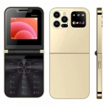 Αναδιπλούμενο Κινητό Τηλέφωνο 2.4'' με 2 sim i15 Pro Χρυσό