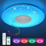 Φωτιστικό Οροφής Εσωτερικού Χώρου 62W RGB 500×500mm με Τηλεχειριστήριο και Ηχείο Universo C09-RGB
