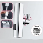 Περιστρεφόμενη Προέκταση νερού βρύσης 360° Multifunctional Universal Shower Ασημί