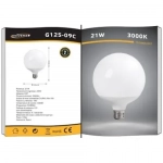 Λάμπα LED για Ντουί E27 21w G125 2000lm Θερμό Φως 3000K Universo G125-09C