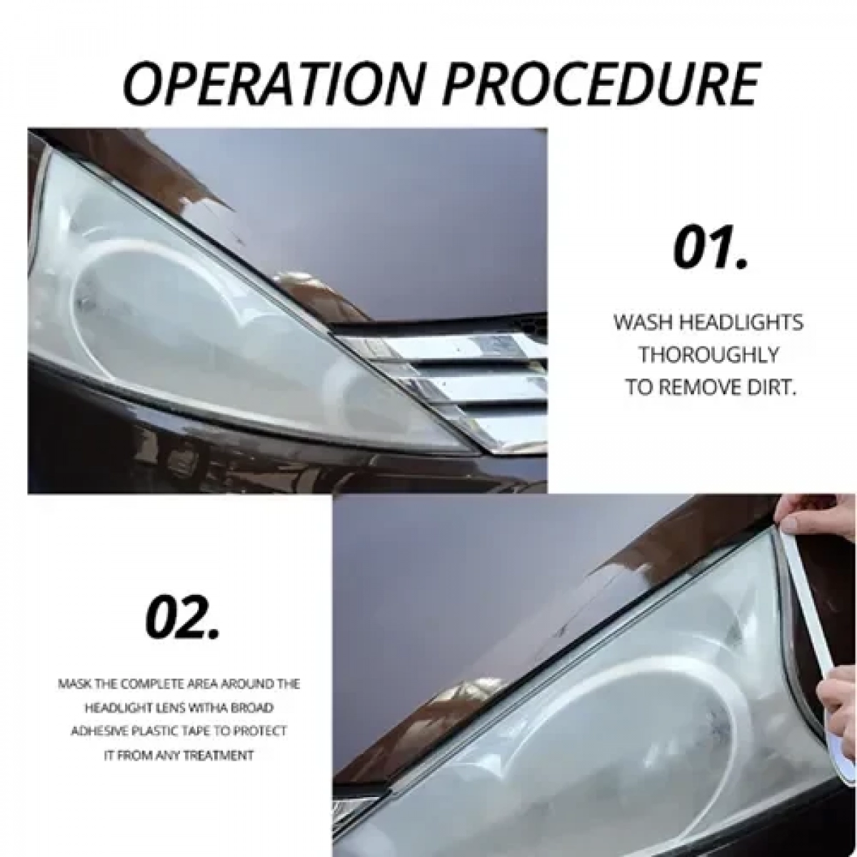 Σετ επισκευής προβολέων αυτοκινήτου 30ml Headlight Polish Rayhong - Image 2