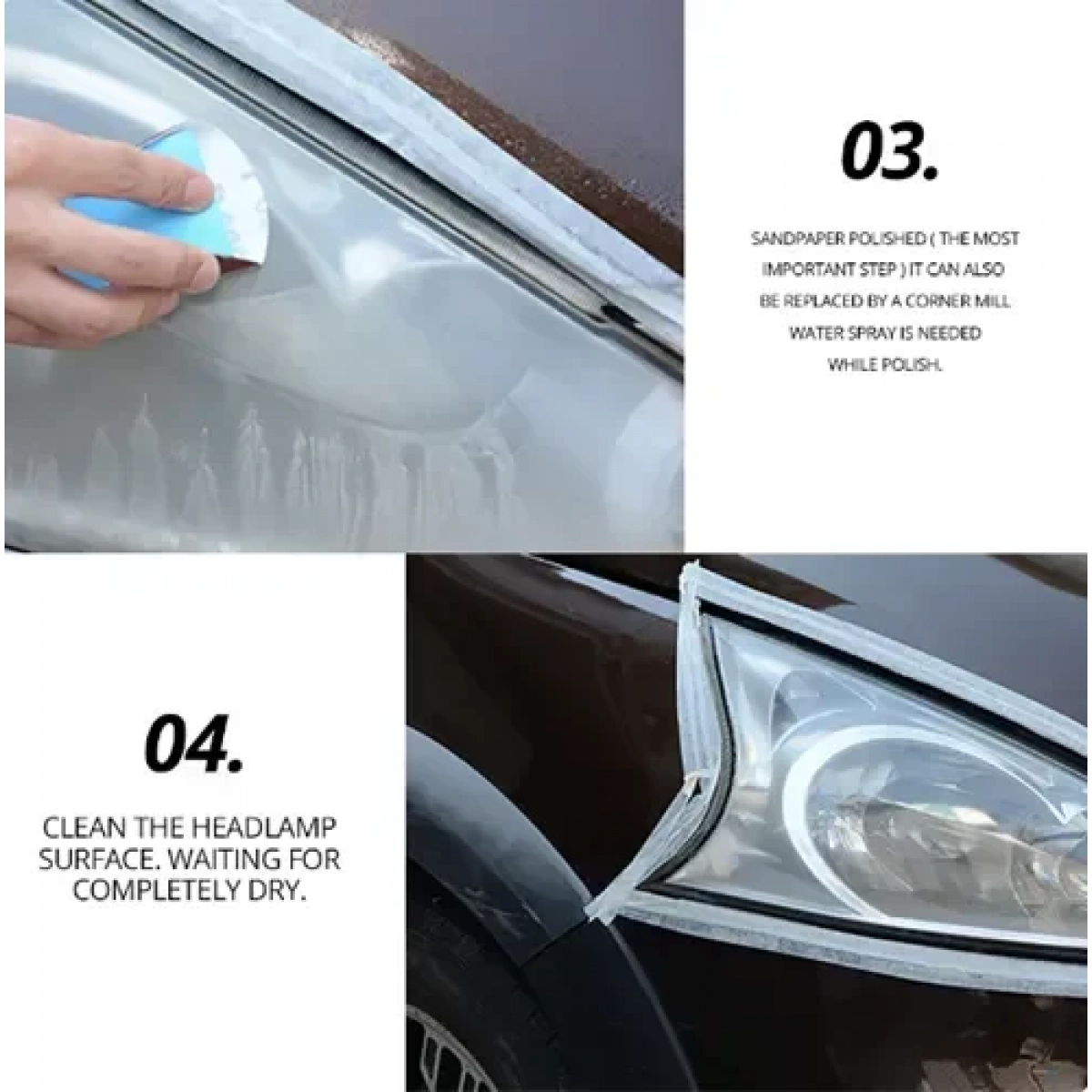 Σετ επισκευής προβολέων αυτοκινήτου 30ml Headlight Polish Rayhong - Image 3