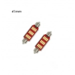 Σετ LED πλαφονιέρας C5W 41mm 12V 12 SMD ψυχρό λευκό 6000K 2τμχ