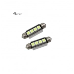 Σετ LED πλαφονιέρας C5W Canbus 41mm 12V 4 SMD ψυχρό λευκό 6000K 2τμχ