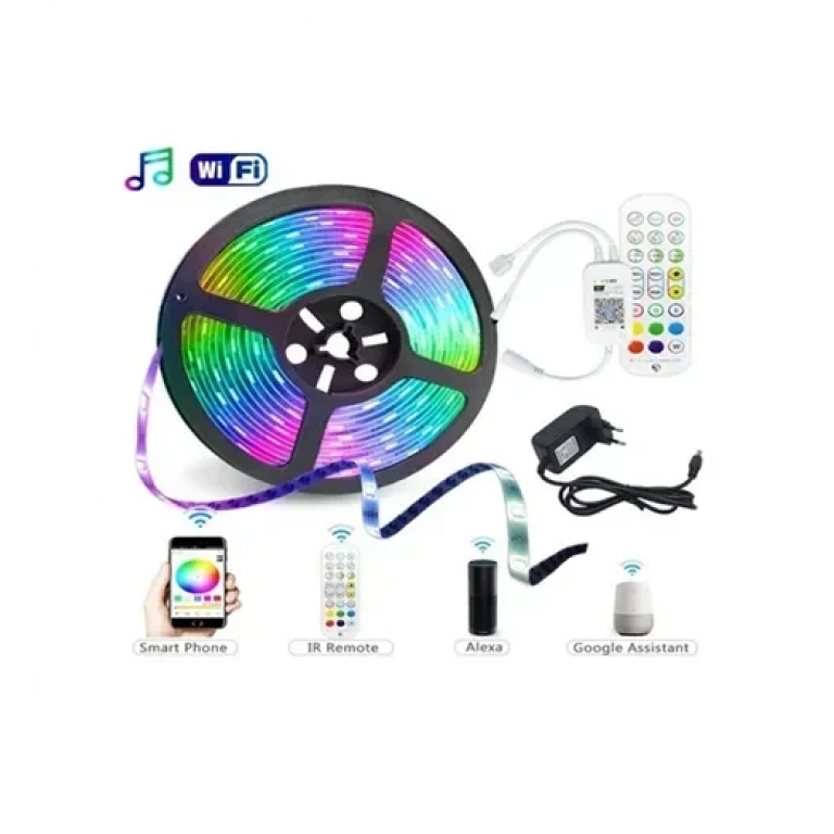 Smart ταινία LED RGB με εφαρμογή και τηλεχειρισμό 5 μέτρα Rixme 5050 RZ-137