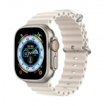 Smartwatch με παλμογράφο & ένδειξη μηνυμάτων με Bluetooth T800 Ultra λευκό
