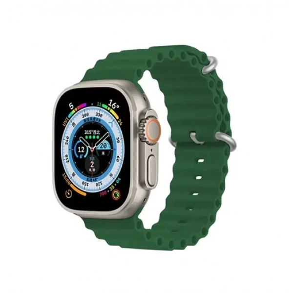 Smartwatch με παλμογράφο & ένδειξη μηνυμάτων με Bluetooth T800 Ultra πράσινο