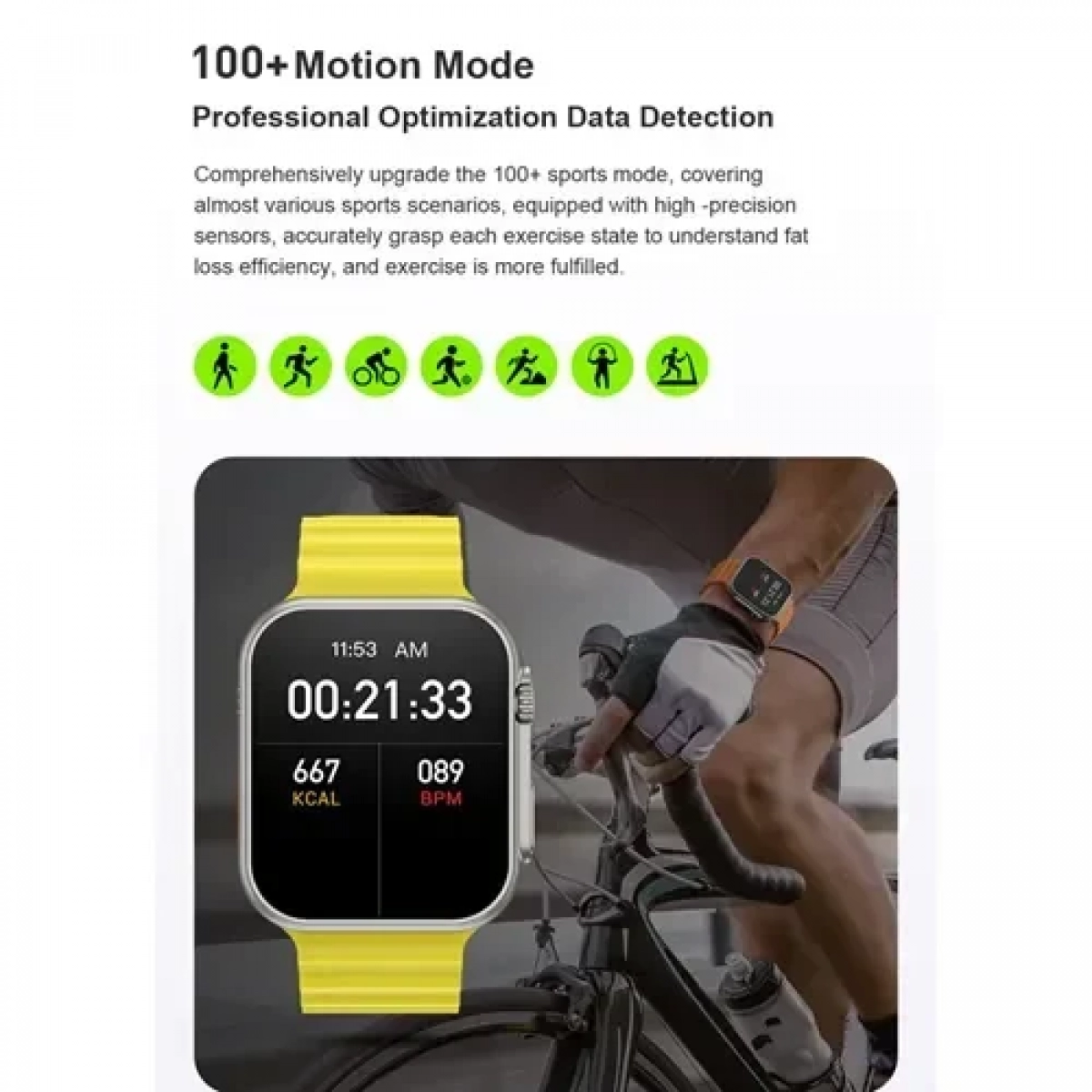 Smartwatch με παλμογράφο και απάντηση κλήσεων – μηνυμάτων U8 Ultra λευκό - Image 4