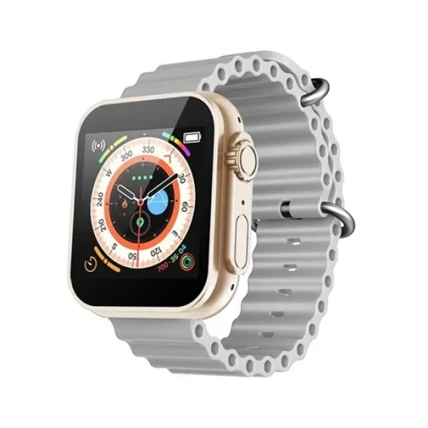 Smartwatch με παλμογράφο και απάντηση κλήσεων – μηνυμάτων U8 Ultra λευκό