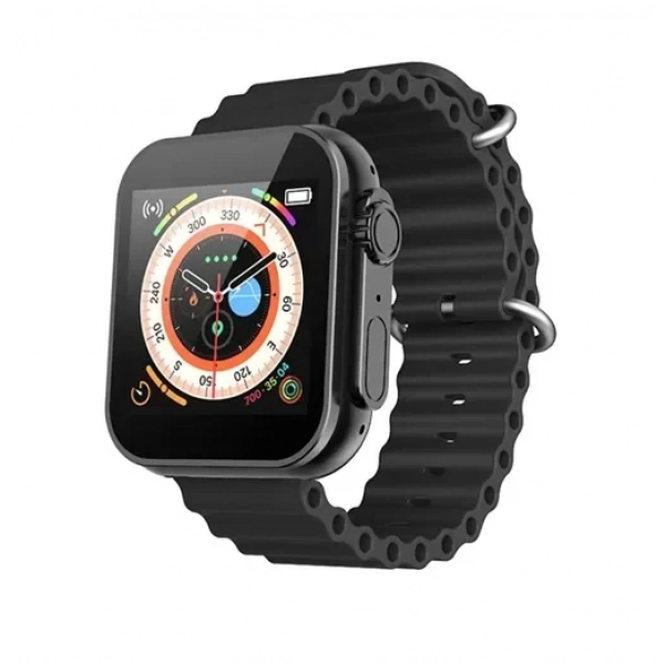 Smartwatch με παλμογράφο και απάντηση κλήσεων – μηνυμάτων U8 Ultra μαύρο