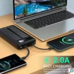 Solar Power bank γρήγορης φόρτισης 20000 mAh KP-96 KLGO μαύρο
