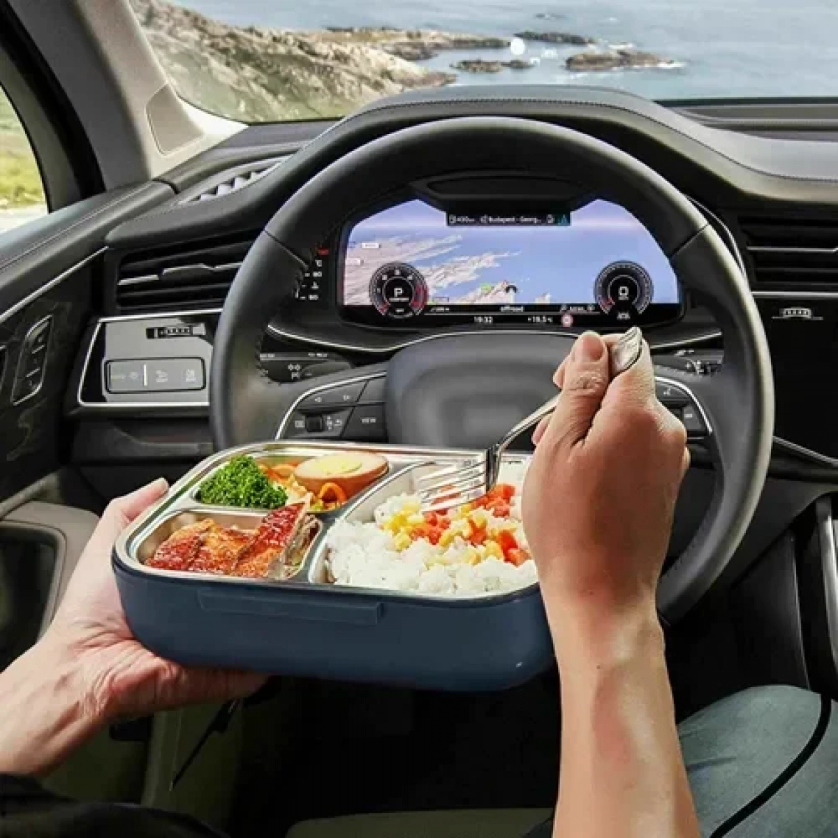 Θερμαινόμενο δοχείο φαγητού 1.5L 40W - σε μπλε χρώμα - Image 2
