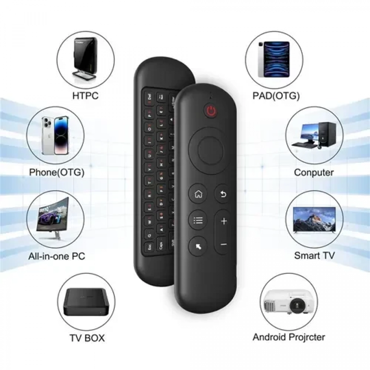 Τηλεχειριστήριο μίνι πληκτρολόγιο για TV Box M5 Bluetooth 2.4G Wireless Air Voice - Image 7