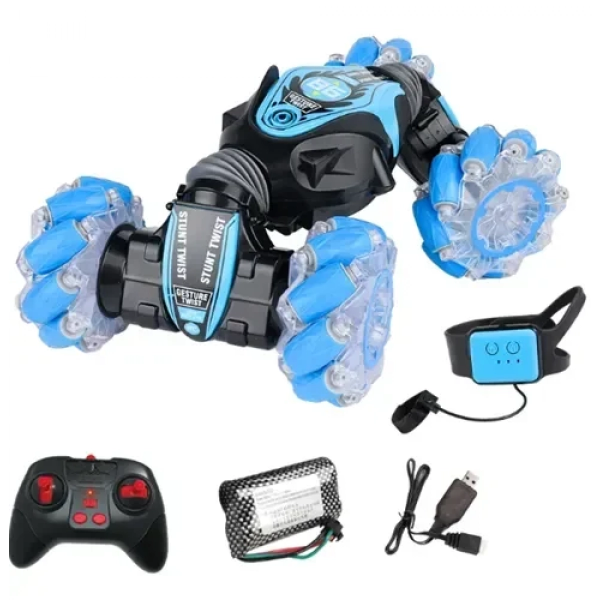 Τηλεκατευθυνόμενο αναρριχητικό αυτοκίνητο Gesture Twist Stunt Car μπλε - Image 2