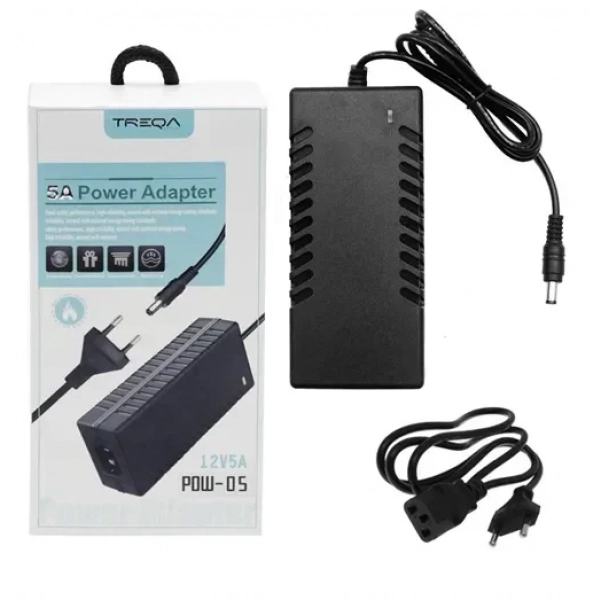 Universal τροφοδοτικό 220V AC σε DC 12V 5A Treqa POW-05