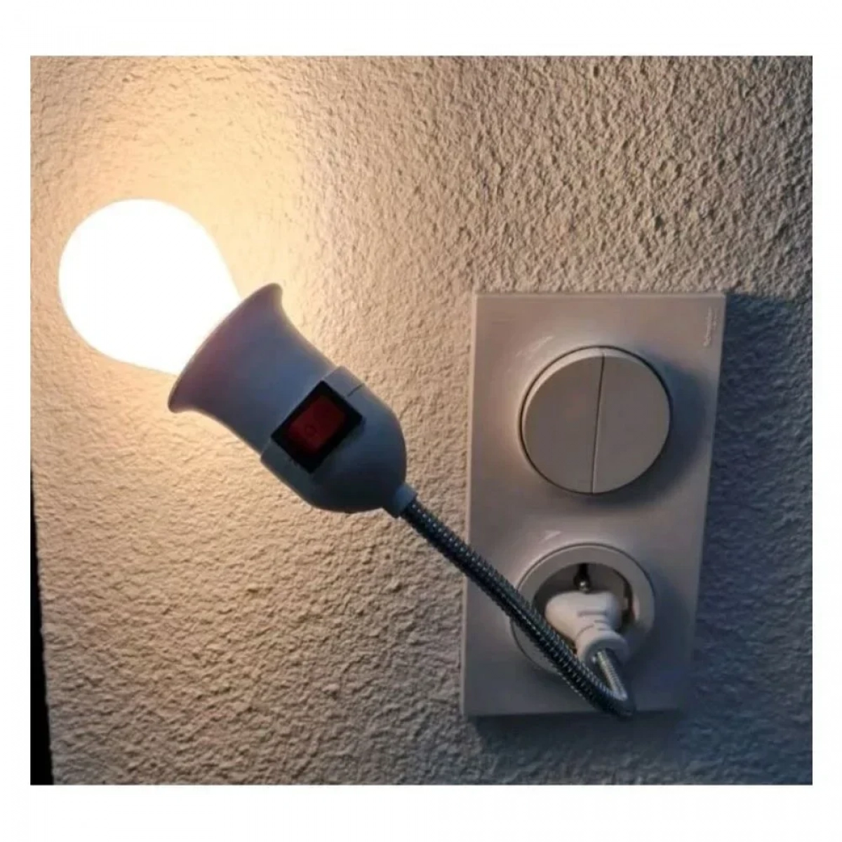 Βάση λάμπας τοίχου Ε27 με ευέλικτο βραχίονα με διακόπτη DY-26