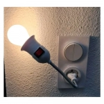 Βάση λάμπας τοίχου Ε27 με ευέλικτο βραχίονα με διακόπτη DY-26