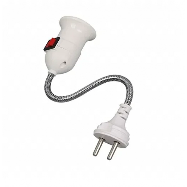 Βάση λάμπας τοίχου Ε27 με ευέλικτο βραχίονα με διακόπτη (2 επίπεδες βάσεις) DY-26