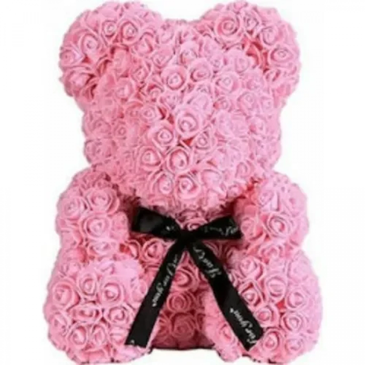 Αρκουδάκι 35cm από τεχνητά τριαντάφυλλα Ροζ Rose Bear
