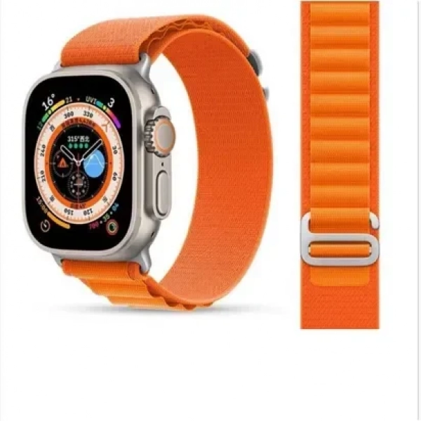 Λουράκι νάιλον για Apple Watch 1/2/3/4/5/6/7/8/SE/ULTRA 42/44/45/49mm Πορτοκαλί