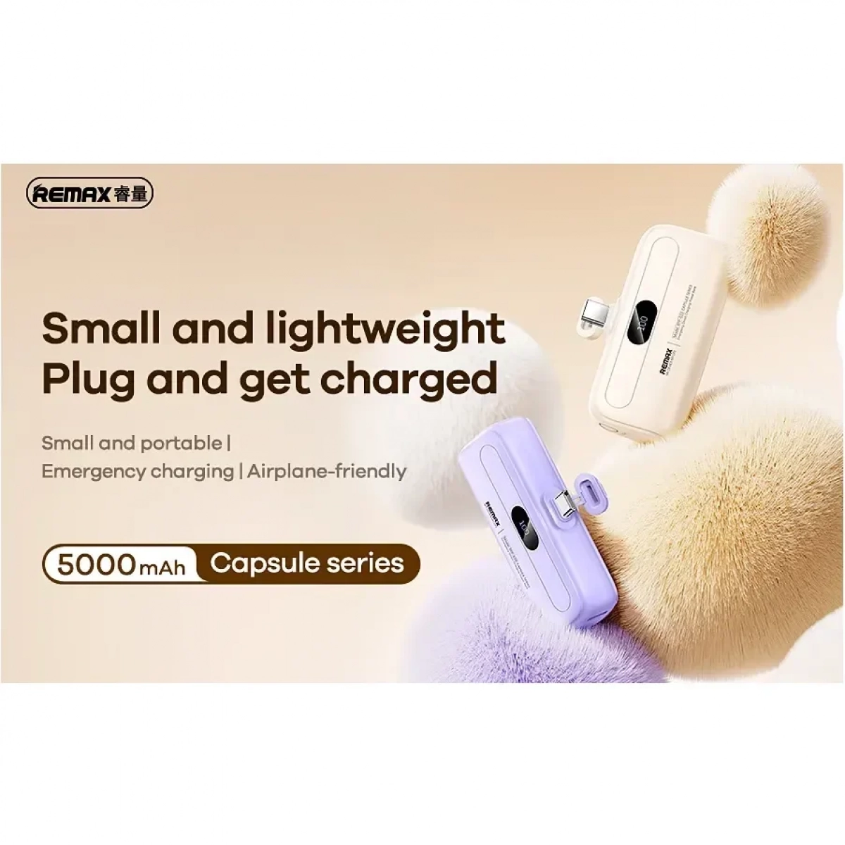 REMAX RPP-633 Capsule Powerbank Type-C Ροζ