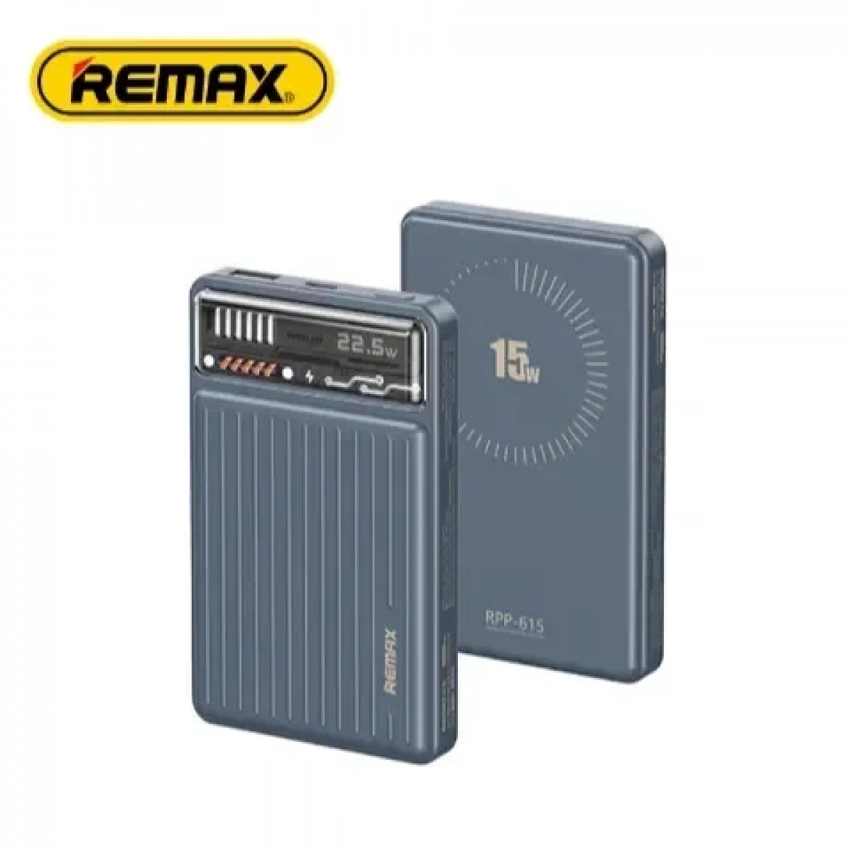 REMAX RPP-615 Mini Powerbank με Ασύρματη γρήγορη Φόρτιση Μπλε