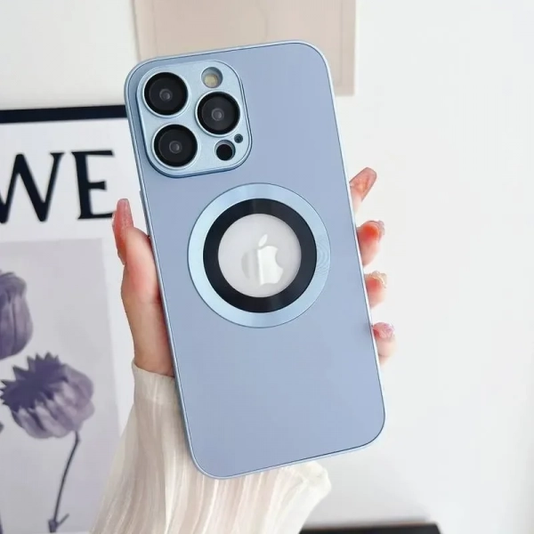 Θήκη AG Glass για iphone 15 Plus Ανοιχτό Μπλε