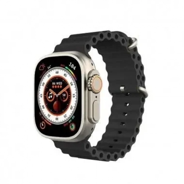 S9 Ultra Smartwatch με Παλμογράφο Μαύρο