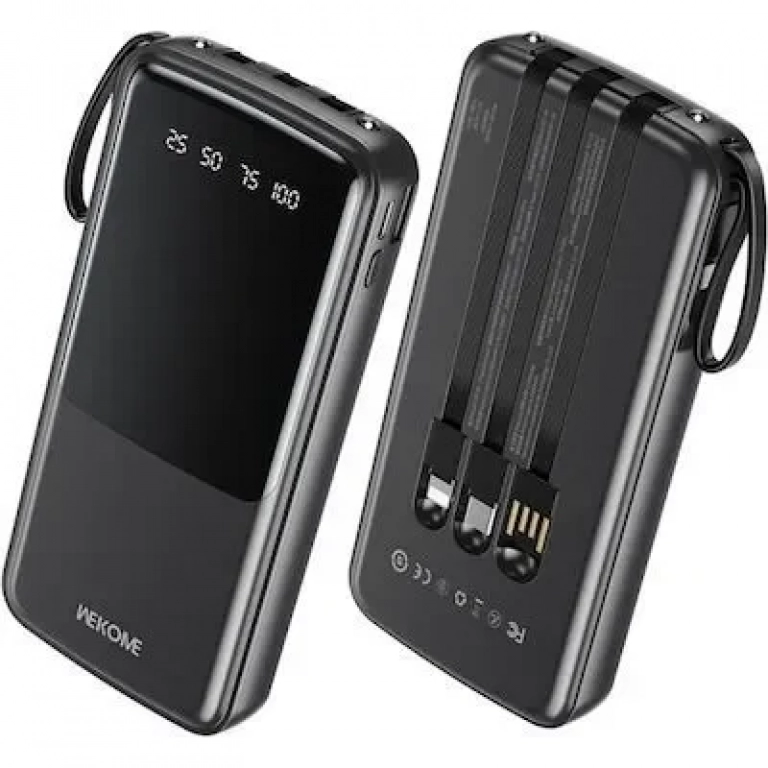 WK WP-09 Power Bank 10000mAh 12W Μαύρο