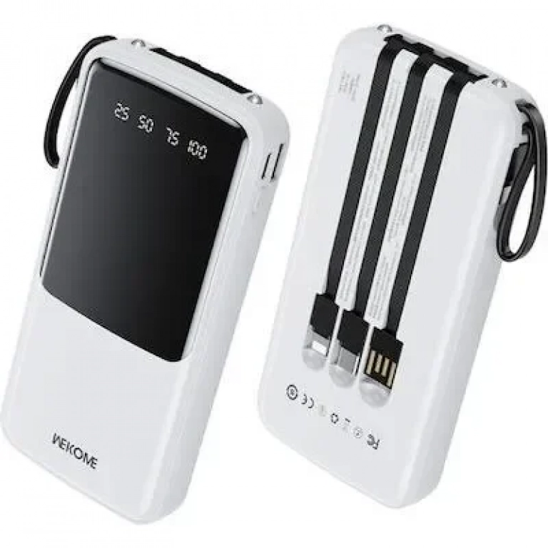 WK WP-09 Power Bank 10000mAh 12W Λευκό