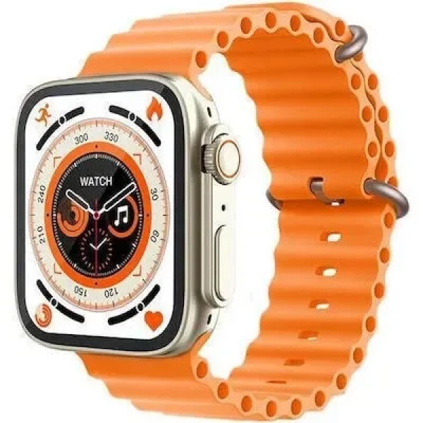 S9 Ultra Smartwatch με Παλμογράφο Πορτοκαλί