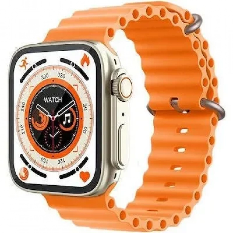 S9 Ultra Smartwatch με Παλμογράφο Πορτοκαλί