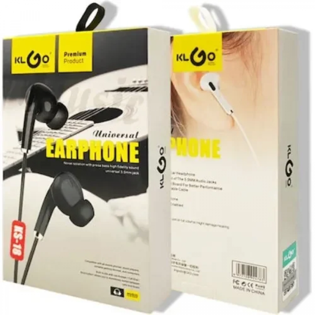 KLGO KS-18 In-ear Handsfree με Βύσμα 3.5mm Λευκό