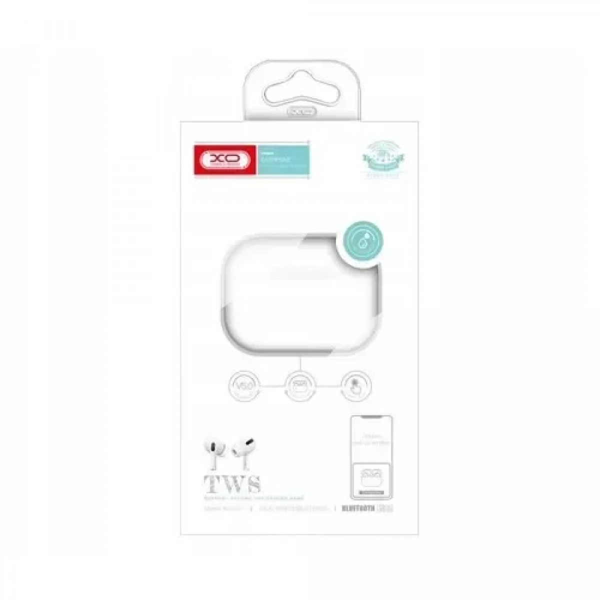 XO X4 Earbud Bluetooth Handsfree Ακουστικά με Θήκη Φόρτισης Λευκά